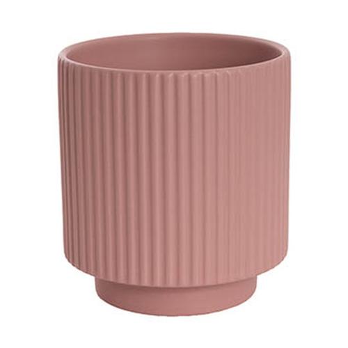 Ceramic Mykonos Muse Vase Matte Blush Pink 14x14x14cmH 14x14cmH