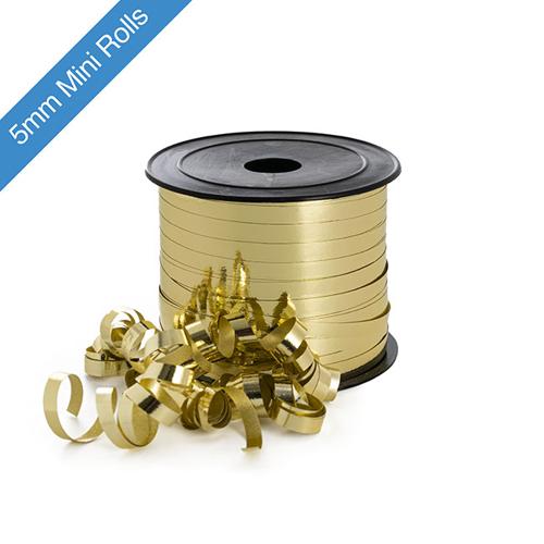 Ribbon Curling 5mm Mini Roll Metallic Gold 5mmx85m