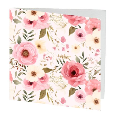 Gift Card Floral Oasis Pack of 10 with Envelopes 12cmx12cm