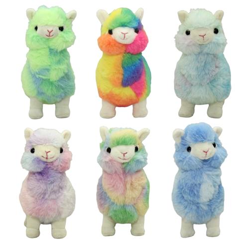 Soft Toy Aurora Llama Set of 6 Assorted Colours 18cm 6 Assorted Price per 6