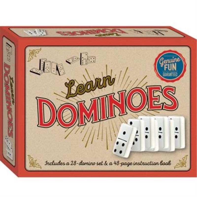 "Comprehensive domino set with 48-page guide, perfect for beginners and experienced players, ideal for family game nights."