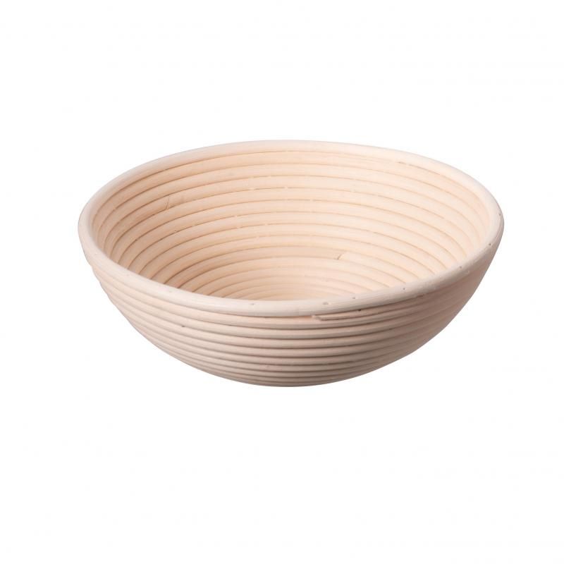 Bakemaster Round Proving Basket 25x8.5cm - Rattan