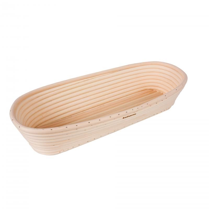 Bakemaster Large Oval Proving Basket 35 X 15 X 7cm Rattan