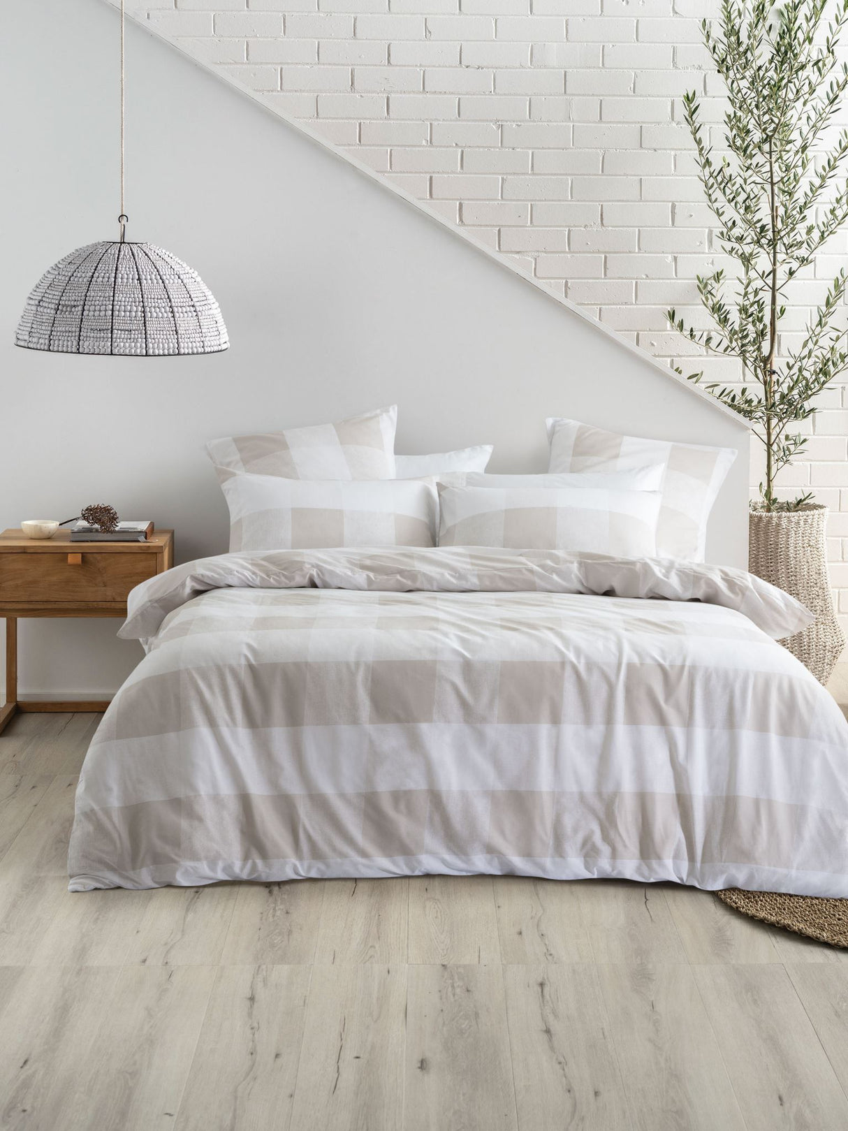 Alec Duvet Cover Set by Nu Edition - Super King - Mushroom