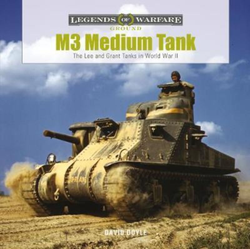 M3 Medium Tank book cover featuring the iconic armored vehicle with its unique artillery setup, highlighting military history.
