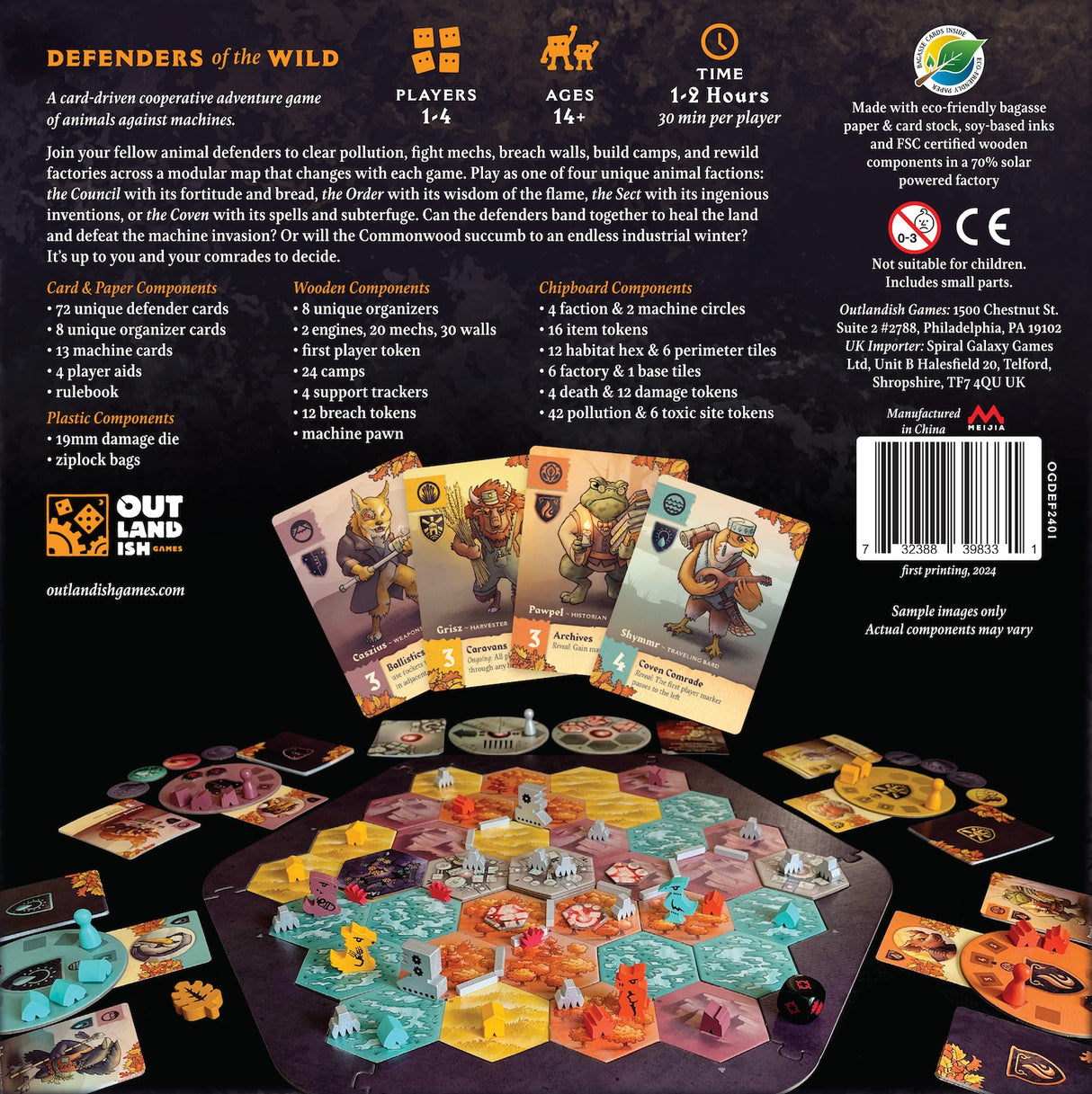 Defenders of the Wild Board Game