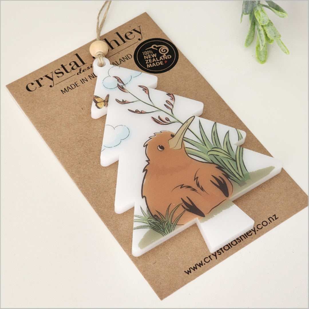 Hanging ornament crafted from satin acrylic, featuring intricate designs, perfect for festive decor and gifting.