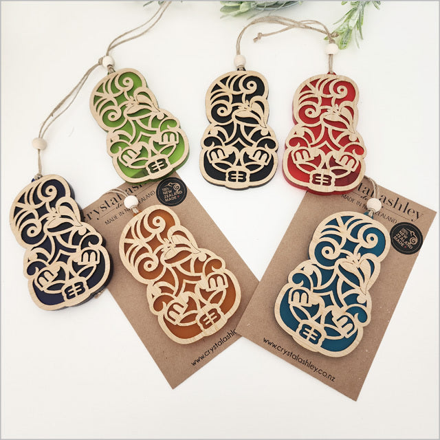 Hanging Ornament - Tiki (Red Satin Acrylic)