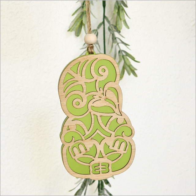 Hanging Ornament - Tiki (Lime Satin Acrylic)