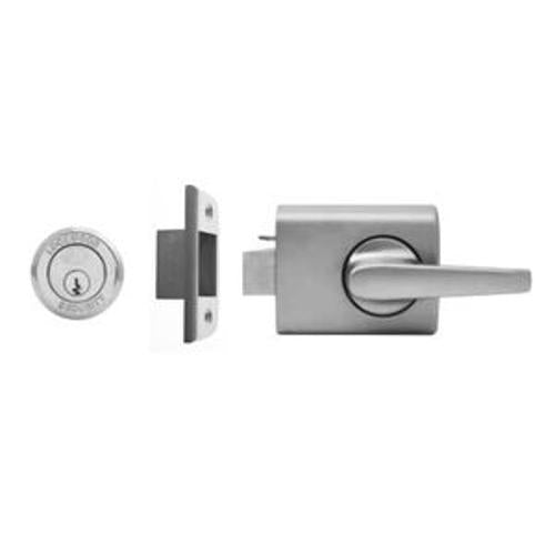 Deadlatch Lever Single Cylinder Open Outward Strike