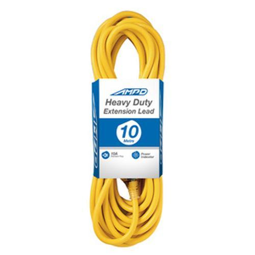 Extension Lead 10m 10A Heavy Duty Yellow