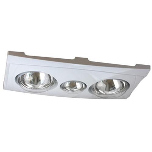 Classic Heat Fan Light 2 Heat Lamps White