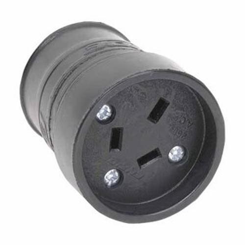 Plug Base 10A Female 3-Pin Rubber