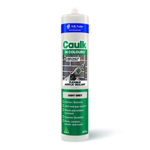 Caulk In Colours Flexible Acrylic Sealant 450g Light Grey