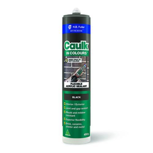 Caulk In Colours Flexible Acrylic Sealant 450g Black