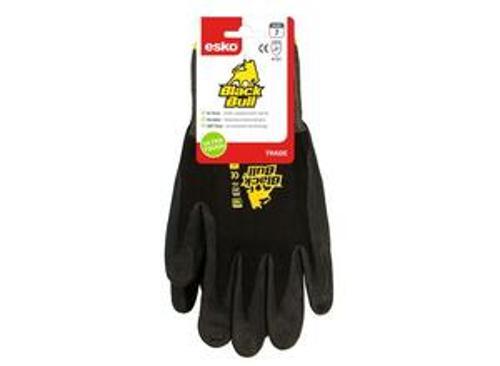 Black Bull Nitrile Glove Black Polyamide Liner Size 9L