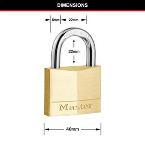 Padlock Brass Diamond Keyed 40mm 2 Pack
