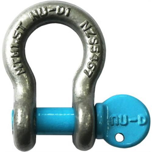 Bow Shackle Easy Open Key Galvanised Powder Coated 8mm 1500kg