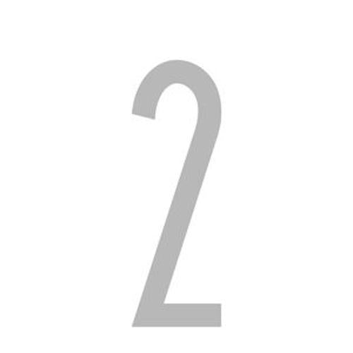 Letterbox Number 2 80mm Silver Adhesive