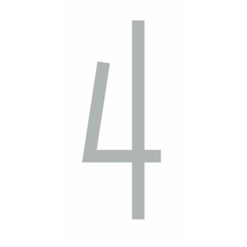 Letterbox Number 4 80mm Silver Adhesive