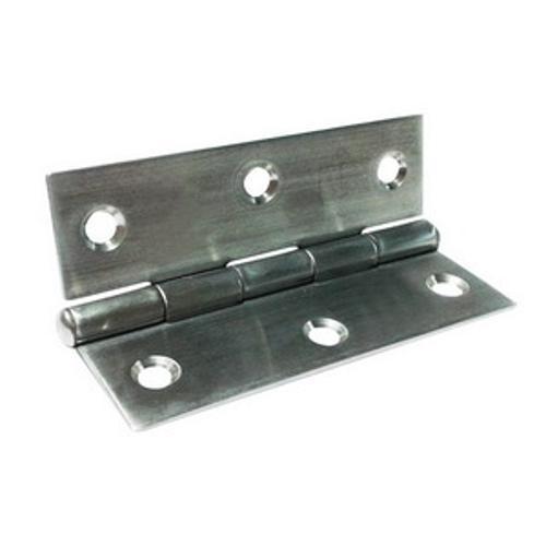 Narrow Butt Hinge 50 x 75mm 304 Stainless Steel Fixed Brass Pin BH75-NFSS