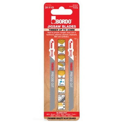 Jig Saw Blade 100mm Timber T-Shank Precise Straight Cut Alloy 2-Pack 7110-31113