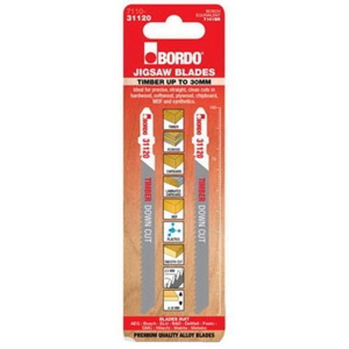 Jig Saw Blade 100mm Timber T-Shank Precise Straight Down Cut 2-Pack 7110-31120