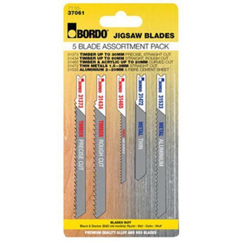 Assorted Universal Shank Jig Saw Blade 5 Pack