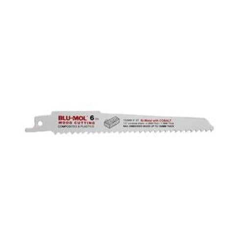6 x 3/4 x 005in 6TPI Universal Shank Reciprocating Saw Blade Bi-Metal 5 Pack