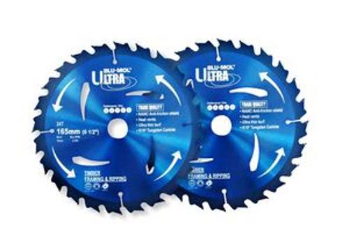 Ultra Circular Saw Blade 165mm x 24T Twin Pack
