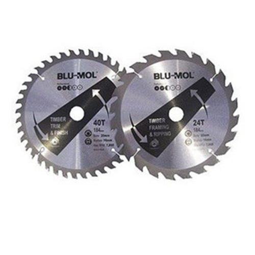 Circular Saw Blade 184mm x 24T/40T Professional Cut 2-Pack BL550-18424/40