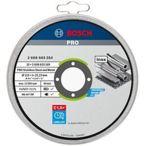 Cutting Disc PRO Stainless Steel and Metal Bonded 115 10 Pack 2608603254