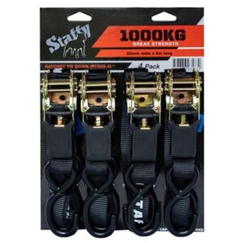 1000kg Ratchet Tie Down 25mm x 4m RTD25-4
