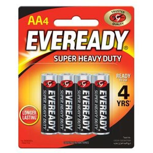 Super Heavy Duty Carbon Zinc Battery AA 1.5V 4 Pack