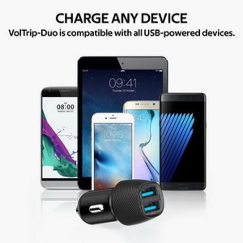 Voltrip Car Charger 3.4A Dual USB Port Black