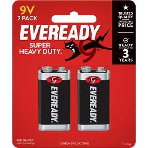 Super Heavy Duty Carbon Zinc Battery 9V 2 Pack