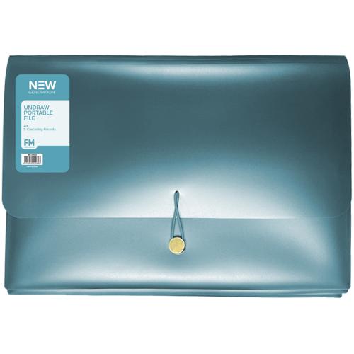FM Portable Undraw File A4 Ocean Blue 5 Pocket