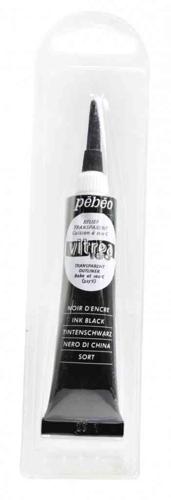 Pebeo Vitrea 160 Glossy Outliner 20ml Ink Black Blister