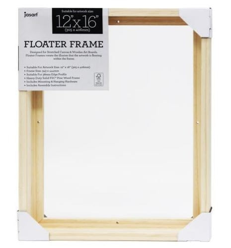 Jasart Floater Frames Thick Edge 12x12 Inch White