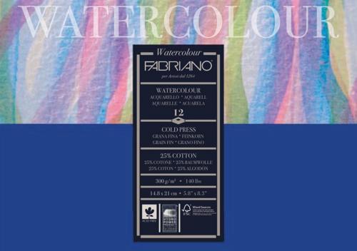 Fabriano Studio Watercolour Pads Cold Pressed 300gsm A5 12 Sheets FSC M CREDIT