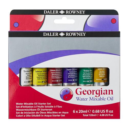Daler Rowney Georgian Watermixable Oil Colour Sets StudioSet 10 X 37ml