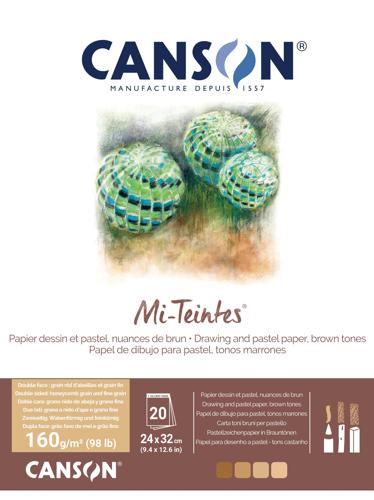 Canson Mi-Teintes Pads Cool Tones 24 X 32cm 20sht
