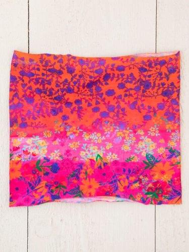 Half Boho Bandeau - Pink Ombre Border