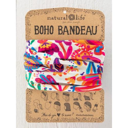 Boho Bandeau - Rainbow Cream Flower