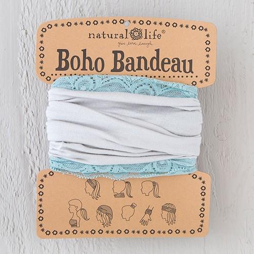 Boho Bandeau Lace Silver Grey