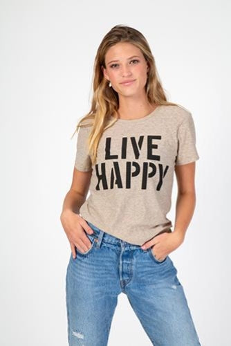 Perfect Tee Spckld Live Happy Sml
