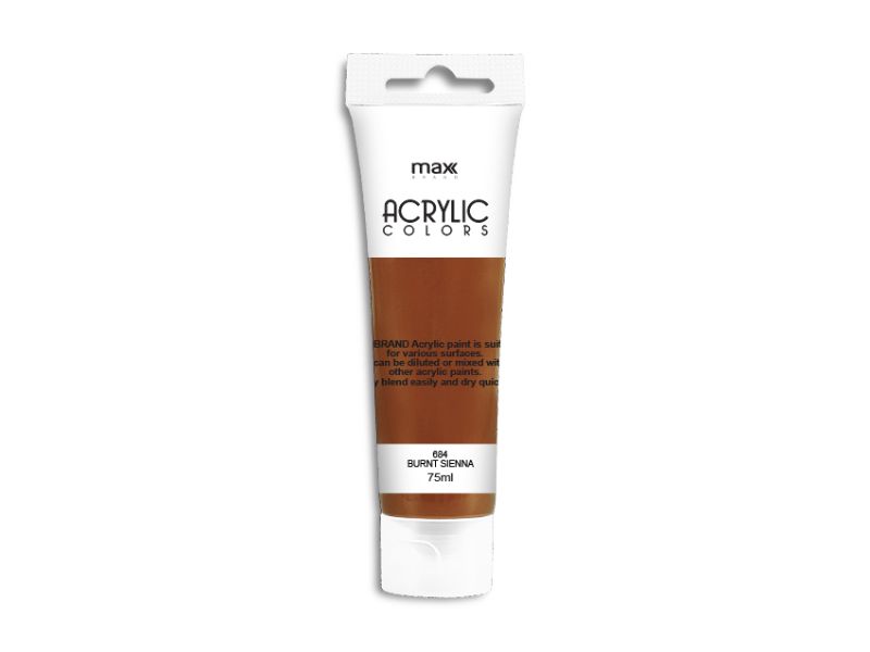 Acrylic Paint - MAX Brand 75ml #684 Burnt Sienna (6 Units)