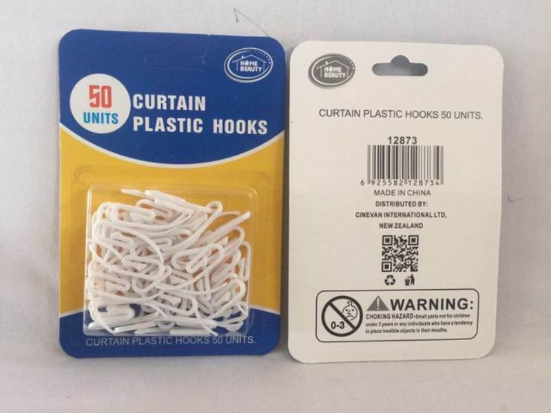 Curtain Hooks - 50pcs (12 Packs)