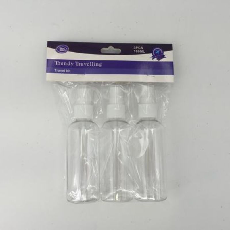 Set of 12 travel bottles, each 100ml, perfect for toiletries and on-the-go convenience.