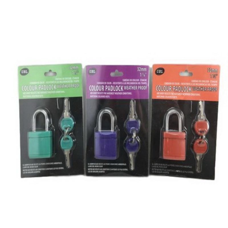 Padlock - Asstd Colour (Set of 12)